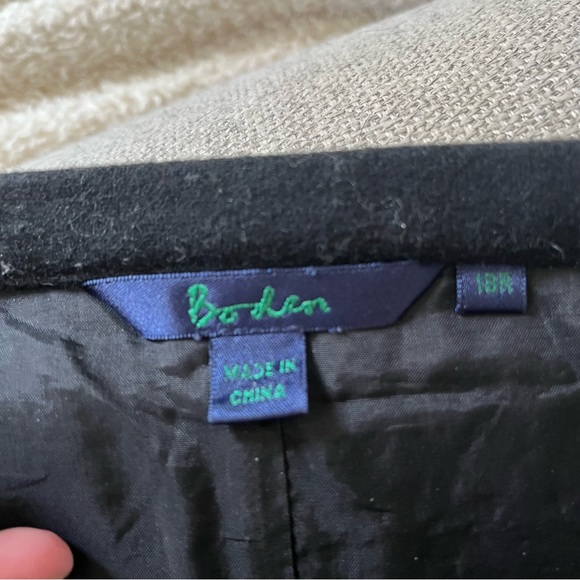 Boden Women's A-Line Wool Knee-Length Skirt, Black and Gray, Size 12 - Picture 5 of 5